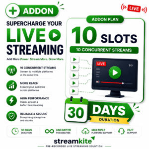 10-slots-addon-30-days Video Streaming Service โ 10 Concurrent Streams Add-on (Monthly)